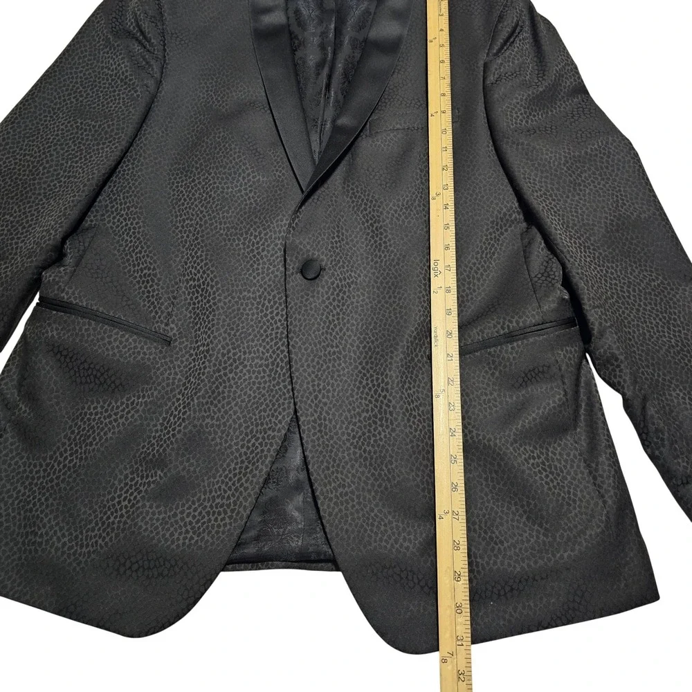 Sand Copenhagen Red Carpet Black Snakeskin Jacquard Tuxedo Jacket 110/44R NWOT